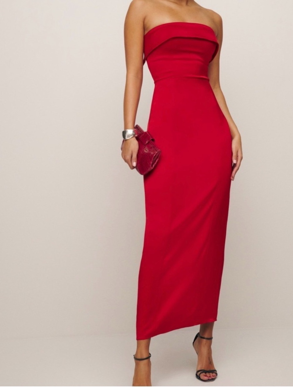 Reformation Johan Satin Dress 6